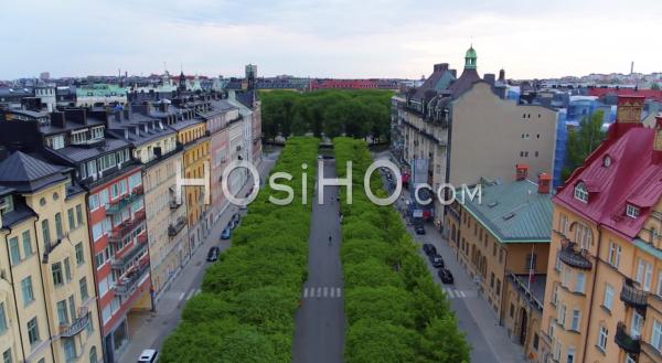 The Beautiful Narvavagen Avenue At Ostermalm In Central Stockholm Sweden